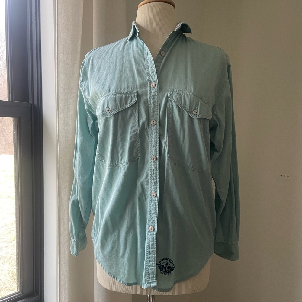 Aqua Button-down Shirt